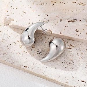 Women Jewelry Tear Drop Silver Gold Trending Oversized Statement Style Earrings